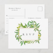 Invitation Carte Postale Demande de réponse de mariage avec demande de chan (Devant / Derrière)