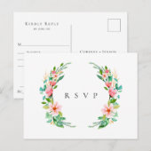 Invitation Carte Postale Demande de réponse de mariage et demande de chanso (Devant / Derrière)