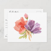 Invitation Carte Postale Demande de réponse de mariage et demande de chanso (Devant / Derrière)