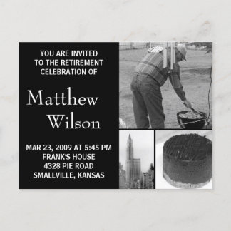 Invitation Carte Postale Demande de retraite - Photo personnalisable