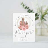 Invitation Carte Postale Demande Demoiselle d'Honneur Illustration Fille (Debout devant)