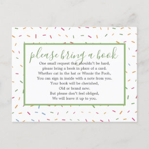 Invitation Carte Postale Demande d'insertion de livre pour Baby Sprinkle Ba