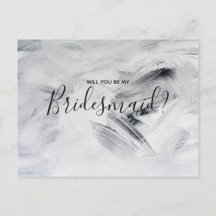 Invitation Carte Postale Demoiselle d'honneur de mariage Peintures de cou