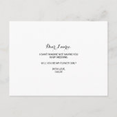 Invitation Carte Postale Demoiselle d'honneur florale bordeaux baiser vert (Dos)