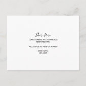 Invitation Carte Postale Demoiselle d'honneur tropicale rouge et romantique (Dos)