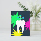 Invitation Carte Postale Dent de célébration avec bougies (Debout devant)