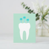 Invitation Carte Postale Dent de célébration avec bougies (Debout devant)