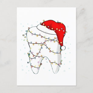 Invitation Carte Postale Dental Noël Dunny Dentiste Vacances