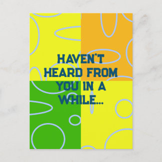 Invitation Carte Postale Déposez-Moi Une Ligne Amusante Rétro Quad Cercles