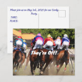 INVITATION CARTE POSTALE DERRIÈRE L'INVITATION À LA COURSE (Devant / Derrière)