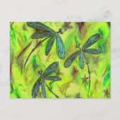 Invitation Carte Postale Des libellules célestes sur un ciel étoilé (Devant)