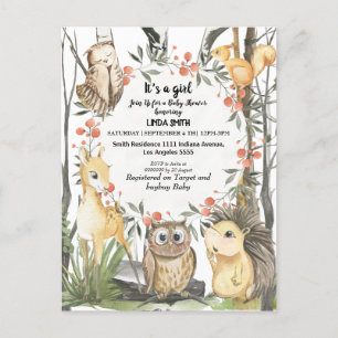 Invitation Carte Postale Des livres pour enfants sur la forêt et les plante