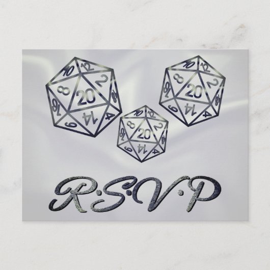 Invitation Carte Postale Dés RPG | Retro Tablett Role Player, événement RSV (Devant)