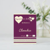 Invitation Carte Postale Desdepida de Soltera (Debout devant)