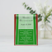 Invitation Carte Postale Design de court de tennis vert (Debout devant)