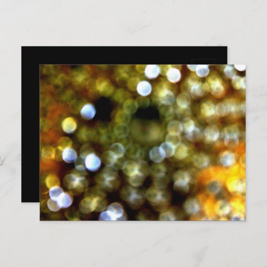 Invitation Carte Postale Design Gold (Devant / Derrière)