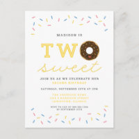 Deux beignets sucrés et arroses Jaune 2e anniversa