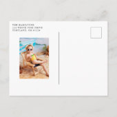 Invitation Carte Postale Deux douces ananas 2e fête d'anniversaire (Dos)