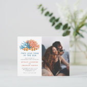 Invitation Carte Postale Deux Poissons De Moins Dans La Partie D'Engagement (Debout devant)