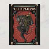 Invitation Carte Postale Diable folklorique de Noël sombre Krampus Sac de j (Devant)
