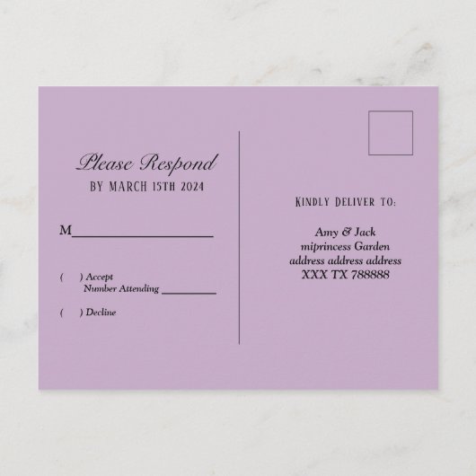 Invitation Carte Postale diamant talons hauts parties scintillant élégant R (Dos)