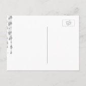 Invitation Carte Postale  | Diamants argentés (Dos)
