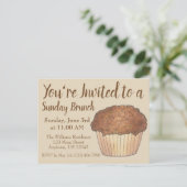 Invitation Carte Postale Dimanche Petit-déjeuner Brunch Streusel Crumb Muff (Debout devant)