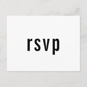 Invitation Carte Postale Dîner d'accueil simple minimaliste RSVP Entree