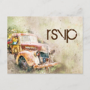 Invitation Carte Postale Dîner de réception vintage Russe de camion RSVP En
