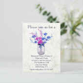 Invitation Carte Postale Dîner de répétition Arbre de feuilles de coeur de  (Debout devant)