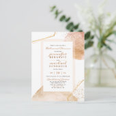 Invitation Carte Postale Dîner de répétition géométrique avec points peints (Debout devant)