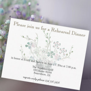 Invitation Carte Postale Dîner de répétition Mason Jar Pays Enregistrer la