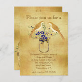 Invitation Carte Postale Dîner de répétition Mason Jar Wild Flower Insépara (Devant / Derrière)