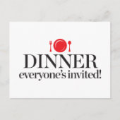 Invitation Carte Postale Dîner Invité de tous (Devant)