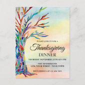 Invitation Carte Postale Dîner Thanksgiving (Devant)