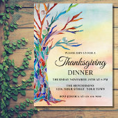 Invitation Carte Postale Dîner Thanksgiving