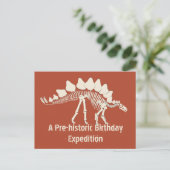 Invitation Carte Postale Dinosaur Anniversaire Aventure (Debout devant)