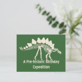 Invitation Carte Postale Dinosaur Dig Anniversaire Aventure (Debout devant)