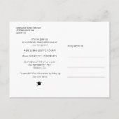 Invitation Carte Postale Diplôme moderne en typographie photo (Dos)