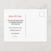 Invitation Carte Postale Divorce Party Cavalier King Charles Spaniel (Dos)