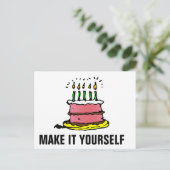 Invitation Carte Postale do-it-yourself Faites-Le Vous-Même Anniversaire Fê (Debout devant)