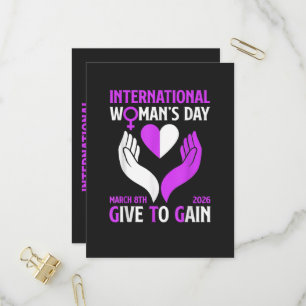 Invitation Carte Postale Donner pour Gagner Bonne Journée des Femmes