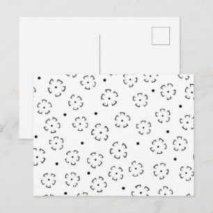Invitation Carte Postale Dossier de fleurs personnalisé pour anniversaire