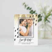 Invitation Carte Postale Dots modernes avec pointes de brosse Enregistrer l (Debout devant)