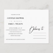 INVITATION CARTE POSTALE DOUCHE FLORALE COUPLES ROSE ROSE ROSE ROSE ROSE (Dos)