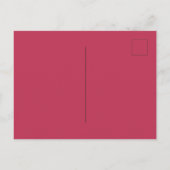 Invitation Carte Postale Douche nuptiale magenta blanche eucalyptus (Dos)
