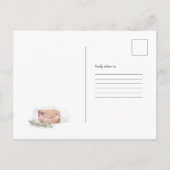 Invitation Carte Postale Douche par courrier | Baby shower de Noël d'hiver (Dos)