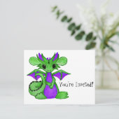 Invitation Carte Postale Dragon pour enfants (Debout devant)