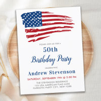 Drapeau américain Patriotic Birthday Party