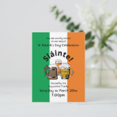 Invitation Carte Postale Drapeau irlandais de Sláinte Jour de la Saint Patr (Debout devant)